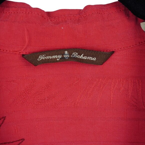 Tommy Bahama Mens Size XL Silk Linen Embroidered Front Button Casual Summer Shir - Picture 3 of 9